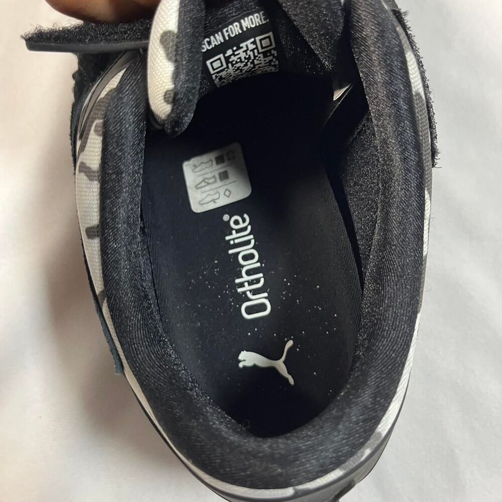 Black and white Puma mostro camo trainers - Picture 7 of 8